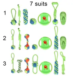 Домашнее животное веревка из хлопка для собак игрушка собака пережевывать игрушки чистка зубов метание укус игрушки Лучшая цена
