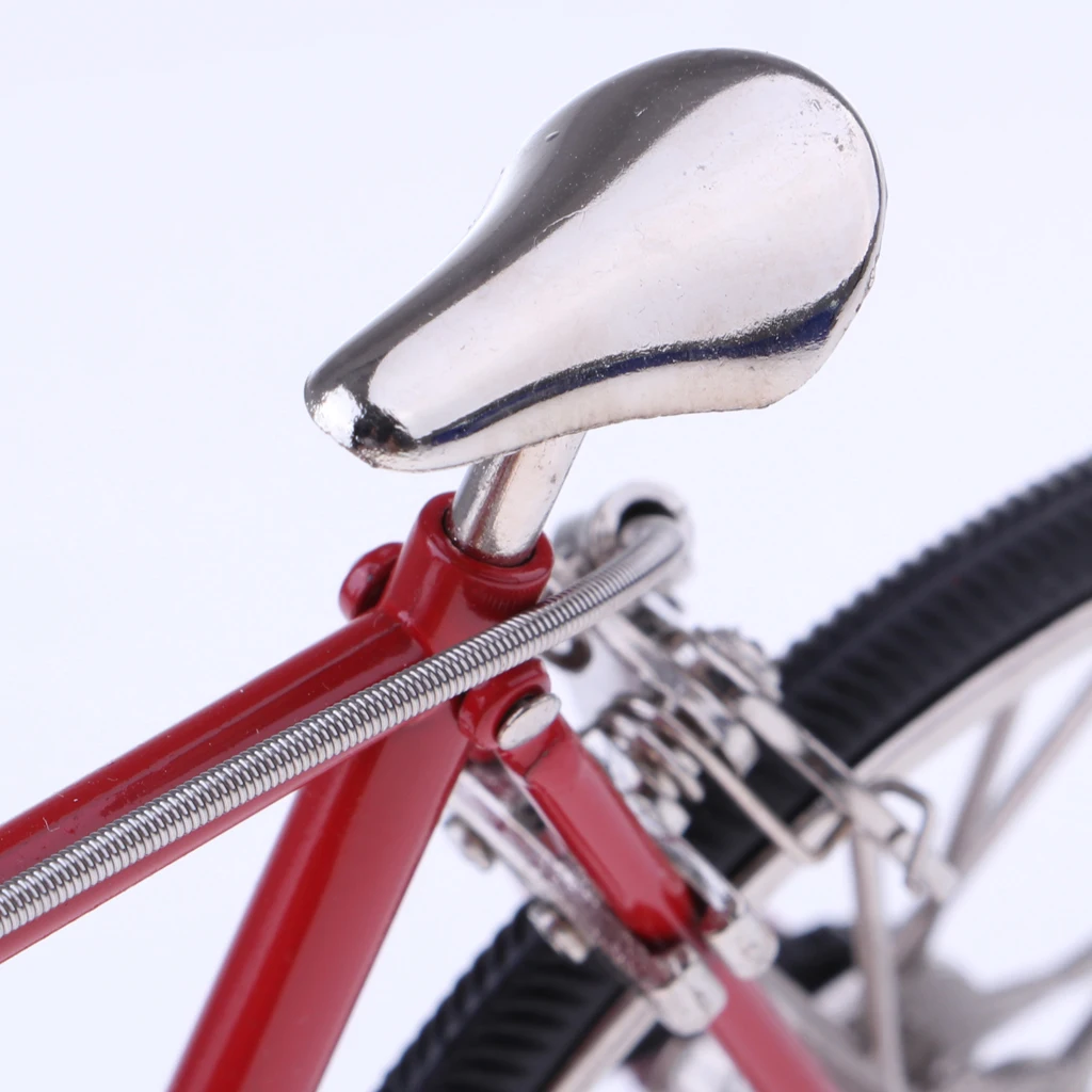 1:10 Scale Alloy Racing Bicycle Dollhouse Miniatures DIY Model Furniture Garden Decoration Accessories Red