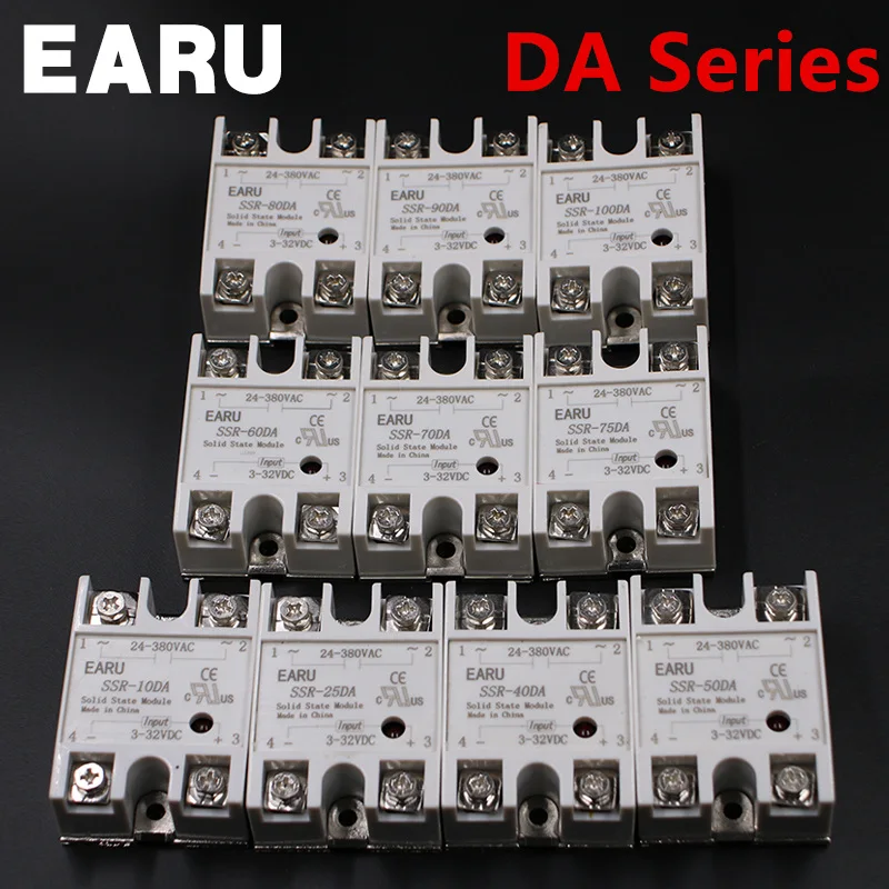 1 шт. SSR 25 DA 25DA 25A релейный вход 3 32VDC выход 24 380VAC для PID регулятор температуры