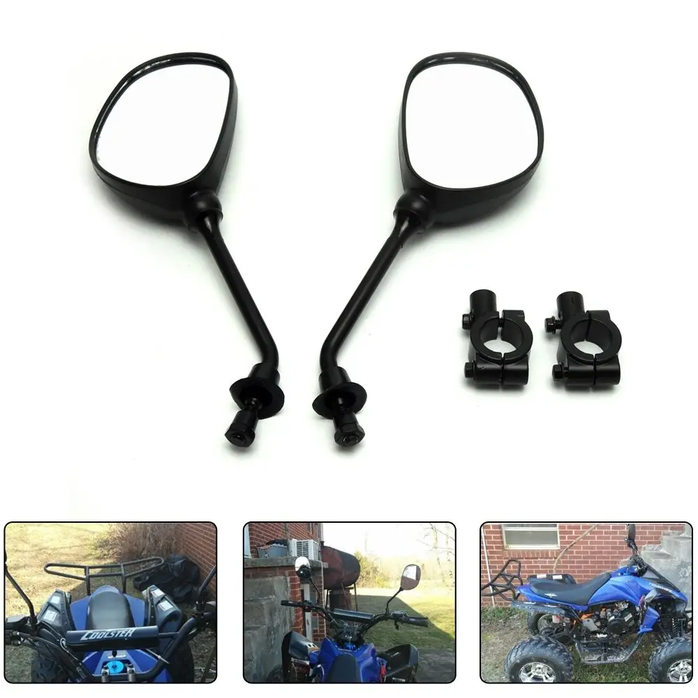 KEMiMOTO Rear view mirror side mirror for Polaris ATV Universal handle