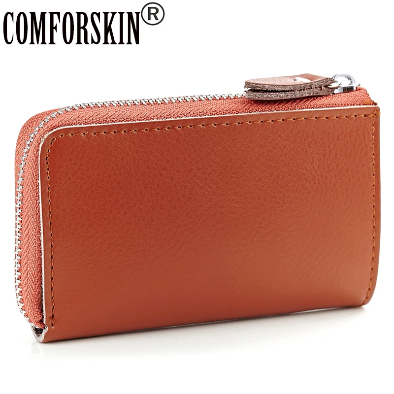 

Fashion Style Wallet Mini Card Case Women's Cow Leather Bag Car Key Wallets Housekeeper Holders Small Coin Purse 7 Colour