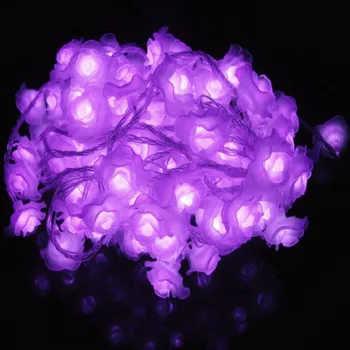 

10M 100 led string lights Colorful Rose flower holiday wedding decoration lamp Festival Christmas fairy lights indoor/outdoor