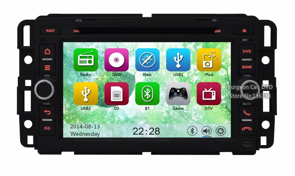 Perfect Factory Price Car DVD Player for Chevy Chevrolet Cobalt Silverado Suburban Buick Enclave Radio Stereo BT GPS Navigation system 24