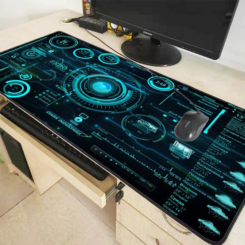 Mairuige 900x400 мм большой размер игровой коврик для мыши черный Блокировка края