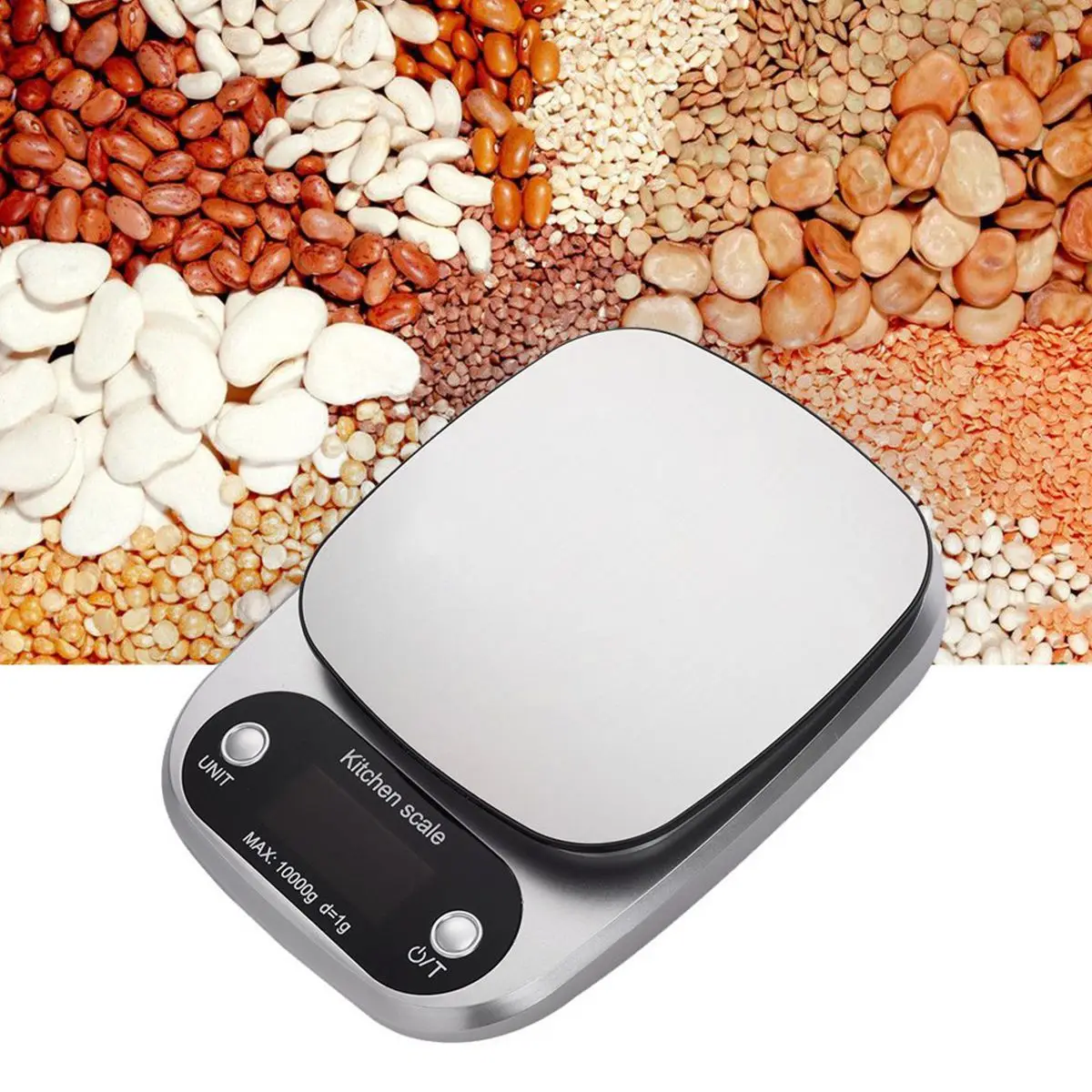 Кухонные весы для выпечки еды вес цифровой ЖК электронные весы 10 кг(серебро