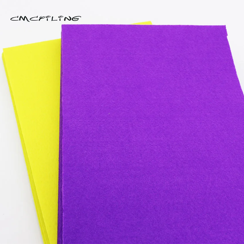 

CMCYILING 20 Pcs/lot 20*30cm Felt Fabric 1 MM Thickness Polyester Cloth For DIY Crafts Scrapbook Felt Sheet
