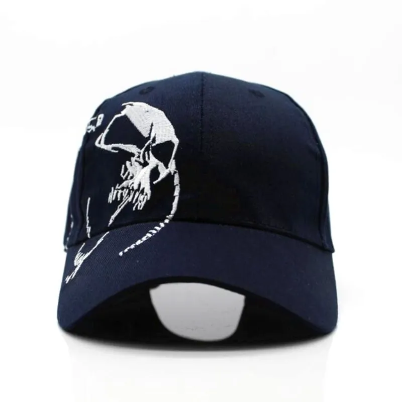 

2018 New Skull Punk Fashion Embroidery Baseball Cap High Quality Cotton Snapback bone Hat Hip Hop Cap For Men Women