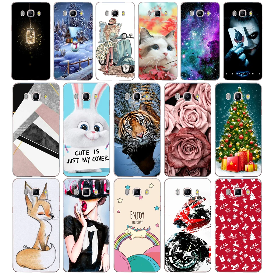 

T silicone Case FOR Samsung Galaxy J7 2016 Case J710 J710F Cover FOR Samsung J7 2016 phone soft tpu protective printing bags