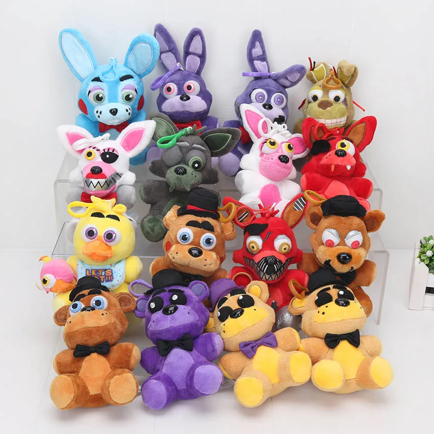 

14cm 5.5inch Five Nights At Freddy 4 FNAF plush toys Freddy Fazbear Mangle Chica Bonnie foxy Toys Plush Pendants Keychains Dolls
