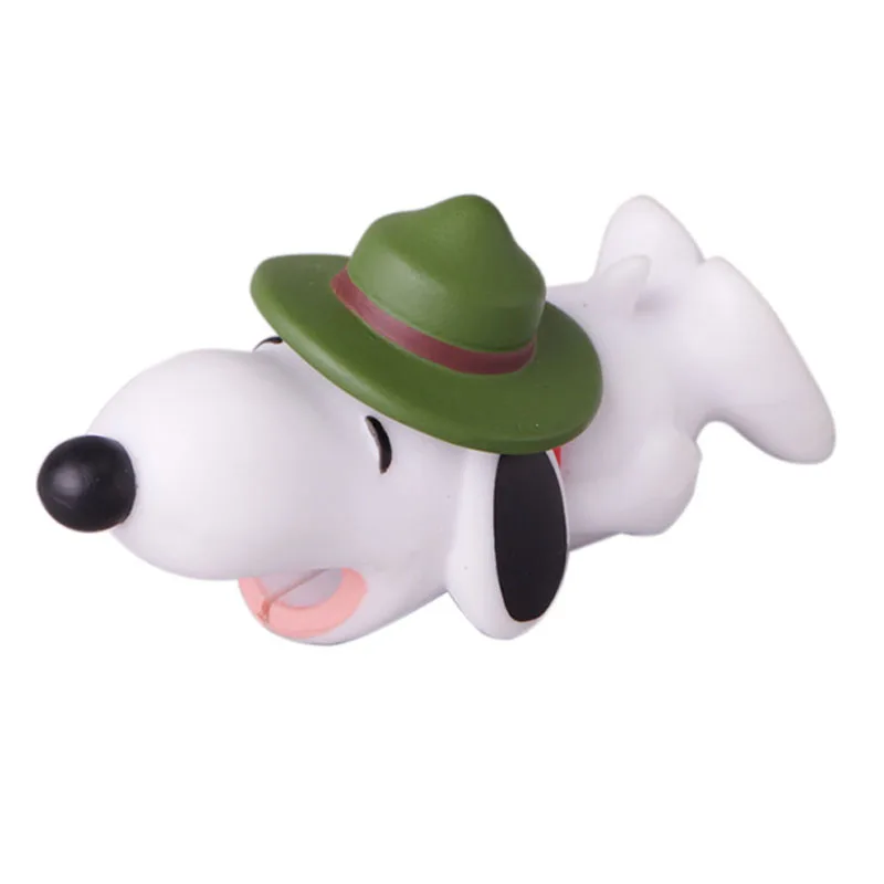 4 PCS Snoopy Cable Bite Cable Protector For iPhone Cable Snoopy Toy