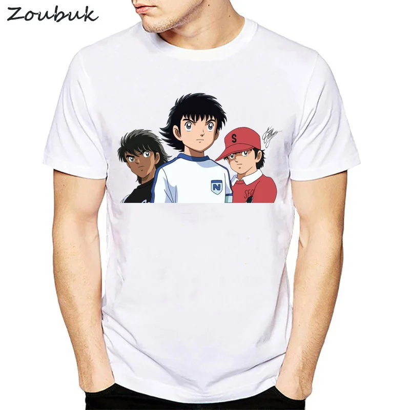 

Fashion Captain Tsubasa t shirt men Japanese Anime t-shirt men's Cosplay Costumes Kojiro Hyuga casual cotton Tops Tees shirt