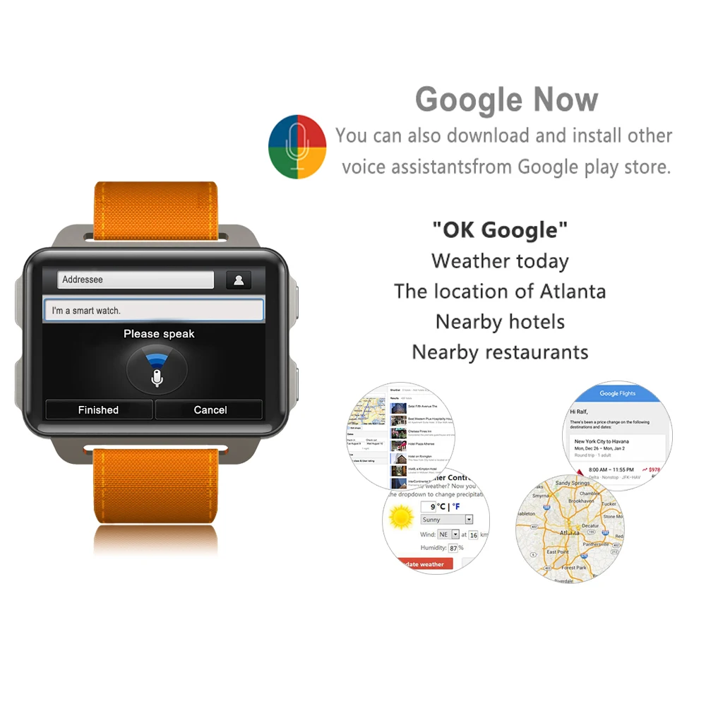 LEMFO 2018 New Arrival LEM4 Pro Smart Watch Android 5 1 Supper Big Screen 1200 Mah