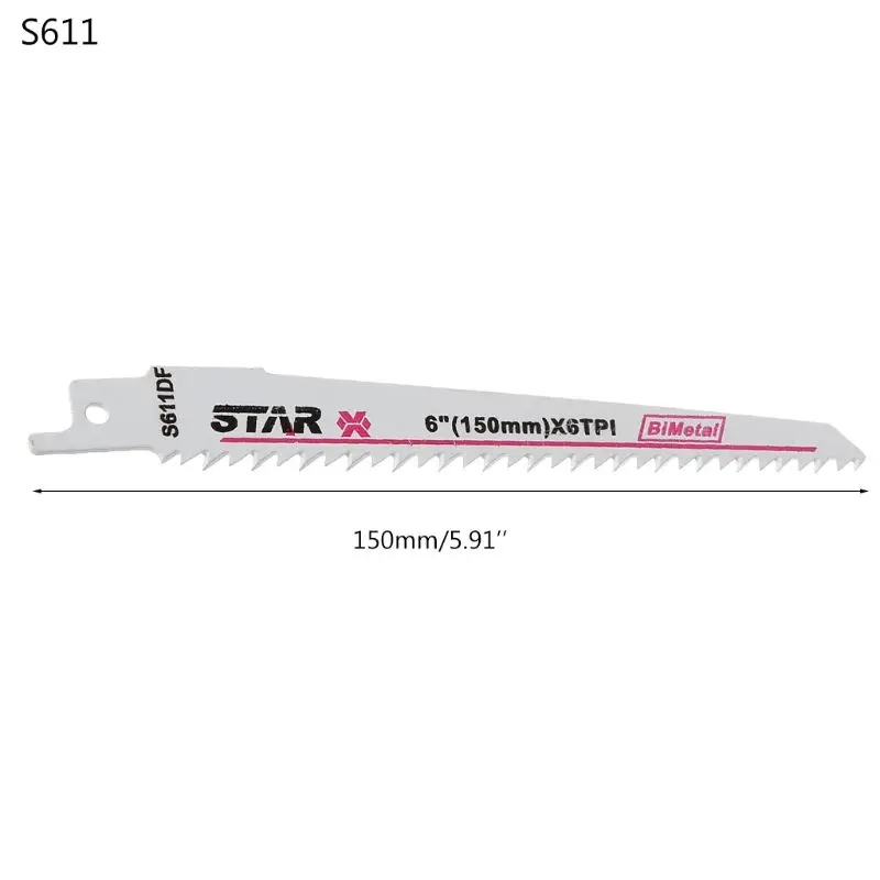 Высокоуглеродистая сталь/биметаллический S611DF 150 мм 6 "лезвие для сабельной пилы эффективный для резки древесины деревообработки