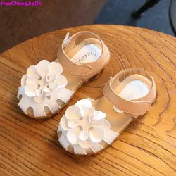 Haochengjiade обувь для девочек из искусственной кожи Для детей, на лето Детские Обувь для девочек Босоножки Skidproof малышей младенческой Для детей