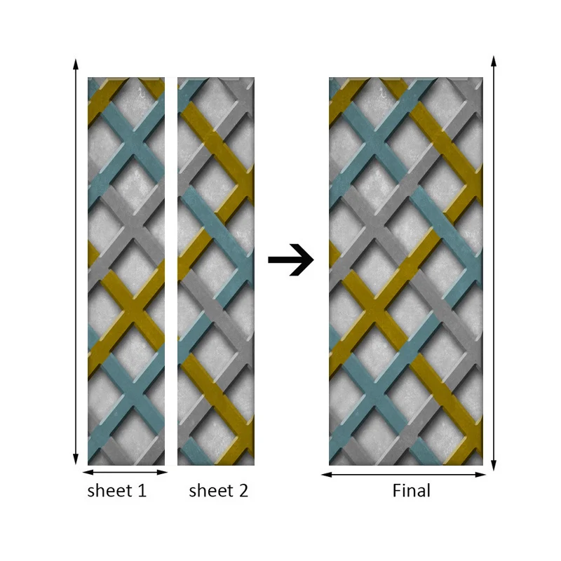 Современные 3D креативные геометрические двери Стикеры Декоративные Расписные обои для гостиной ПВХ водонепроницаемые самоклеющиеся двери стикер s
