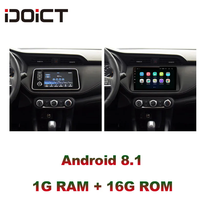 IDOICT Android 8,1 автомобильный dvd-плеер gps навигация Мультимедиа для Nissan Kicks радио стерео