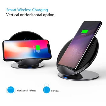 

2 in 1 Fast Wireless Charger For iPhone 8 Plus X USB Charging For Samsung Galaxy S9 S8 Plus Note 9 Qi Charging Pad Stand Holder