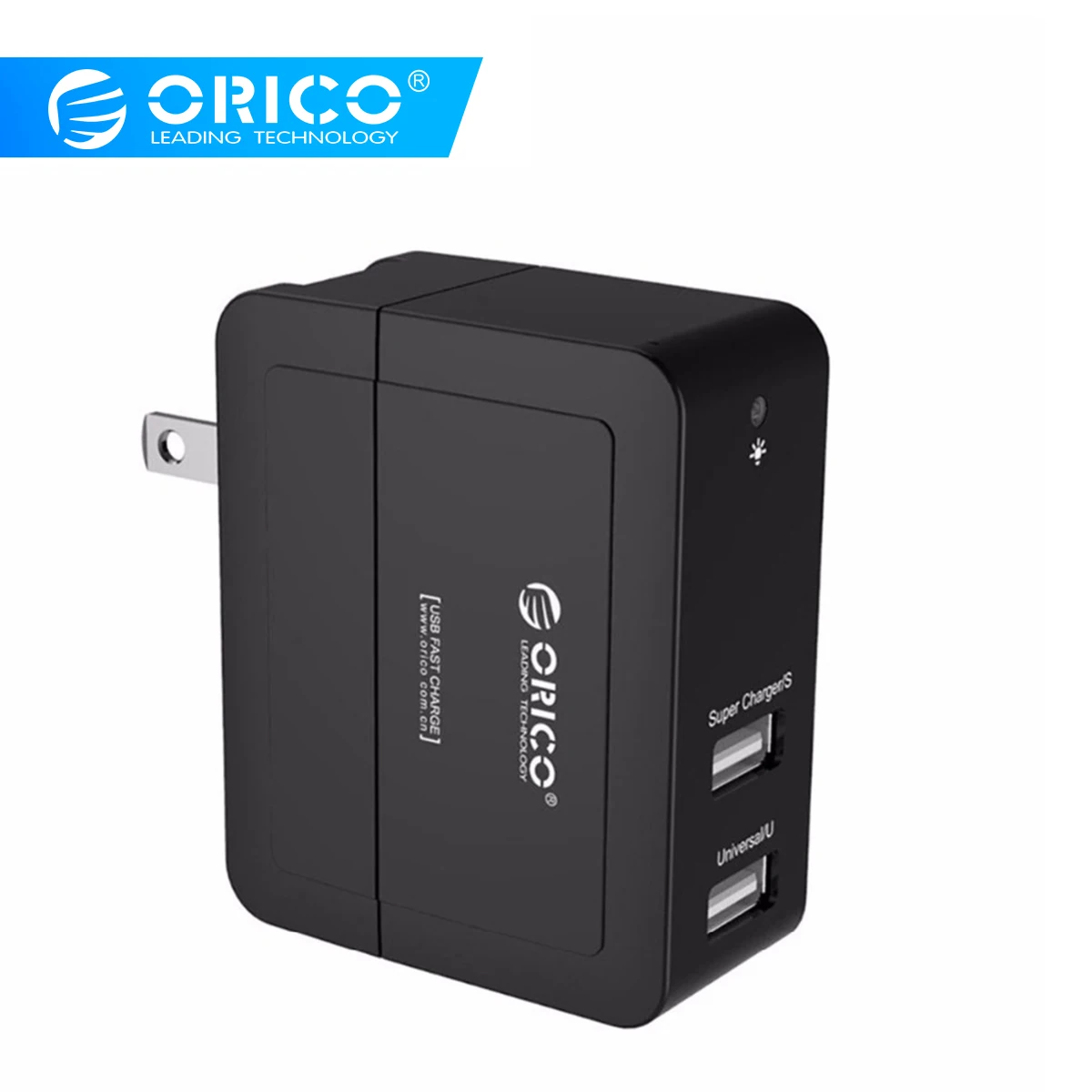 

ORICO 5V2.4A 5V1.5A USB Charger US Plug Travel Wall Charger Adapter 12W Portable Smart Mobile Phone Charger Black White