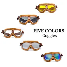 Motorcycle Goggles Snowboard Helmet Racing Scooter Glasses Aviator Ski Aviator Pilot Cruiser Off Road Motocross Goggles 5Colors