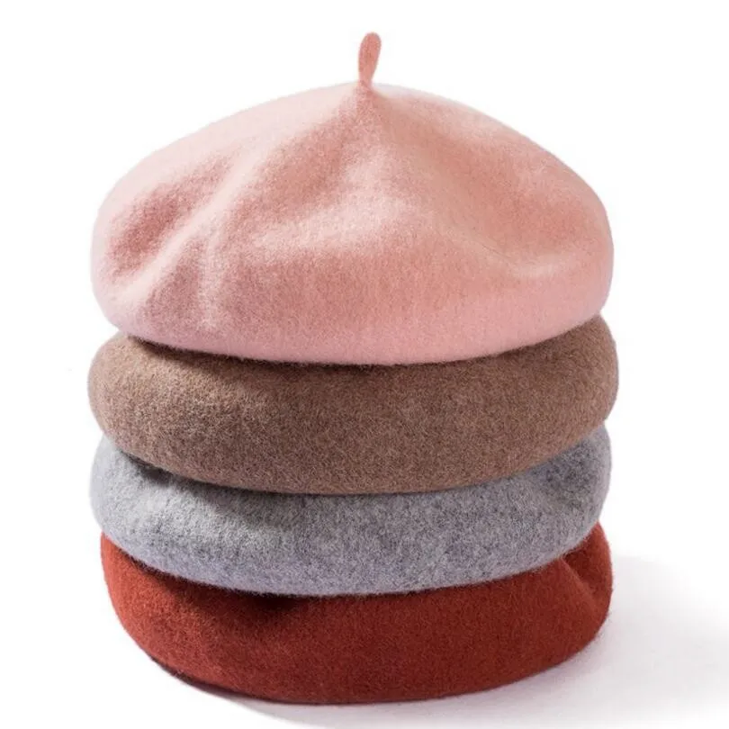 YGYEEG Новая женская зимняя шапка берет Женская шерстяная однотонная шапка s кашемировая теплая шапка горячая распродажа высокое качество аксессуары