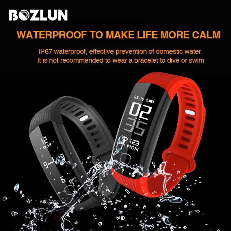 Bozlun B21 смарт браслет Для мужчин женщин Alarm Tracker hearrate Bluetooth Калорий Фитнес здоровый