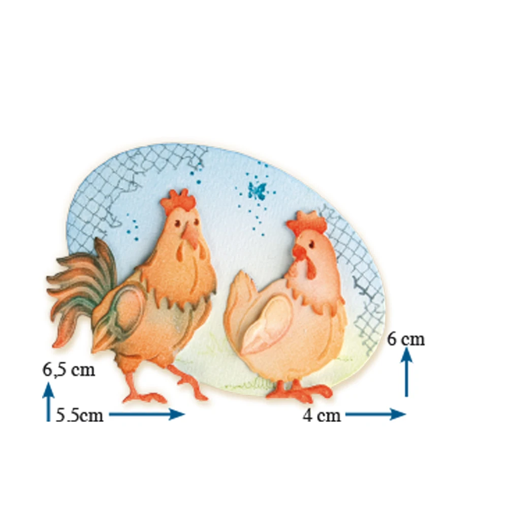 Петух Курица животные металлические режущие штампы трафарет для скрапбукинга тиснение DIY бумажные карты ручной работы шаблоны ручной работы