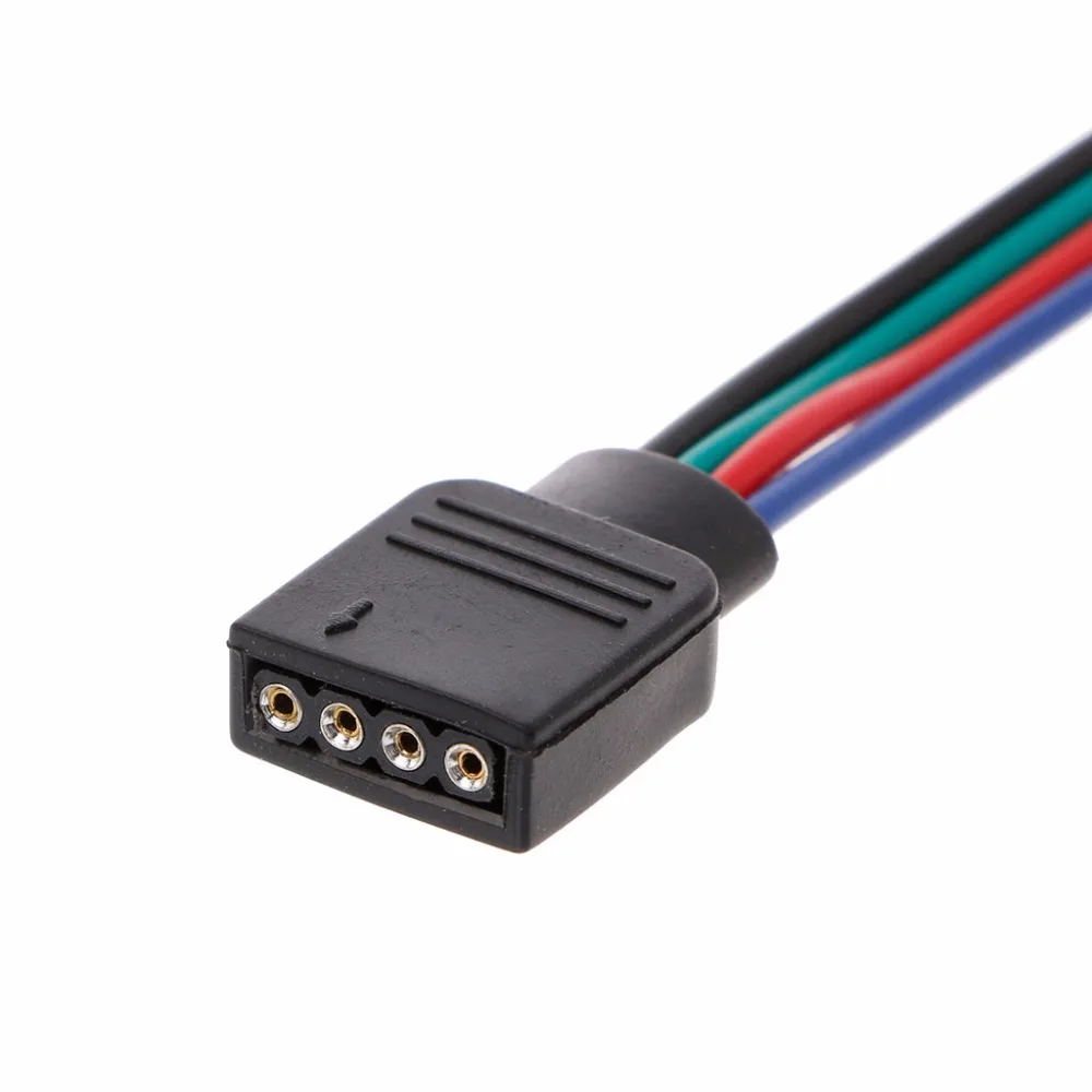 

tablet-OOTDTY 10Pcs/Set RGB 4Pin Female Needle Connector Wire Cable For RGB LED Strip 5050 3528-sata to usb