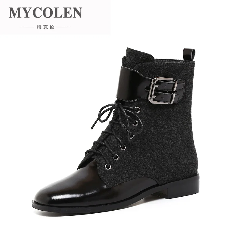 MYCOLEN/2018 модные мотоботы женские ботинки роскошные дизайнерские ботильоны