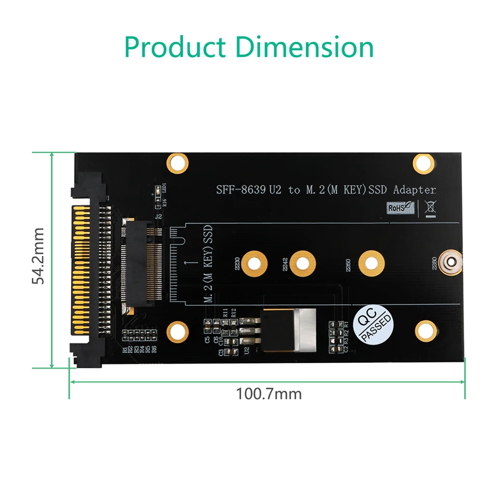 NVME M.2 SSD M ключ к адаптеру U.2 с M.2 SSD охлаждение M2 NVME PCI-E SSD к PCI-Express 4x X16 U.2 SFF-8639 адаптер для компьютера