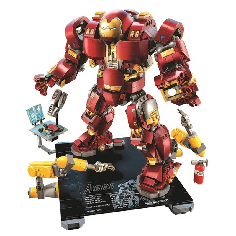 

Bela 10833 Marvel Super Heros Series 76105 Iron Man Anti Hulk Mech Toys For Kid Building Bricks Blocks