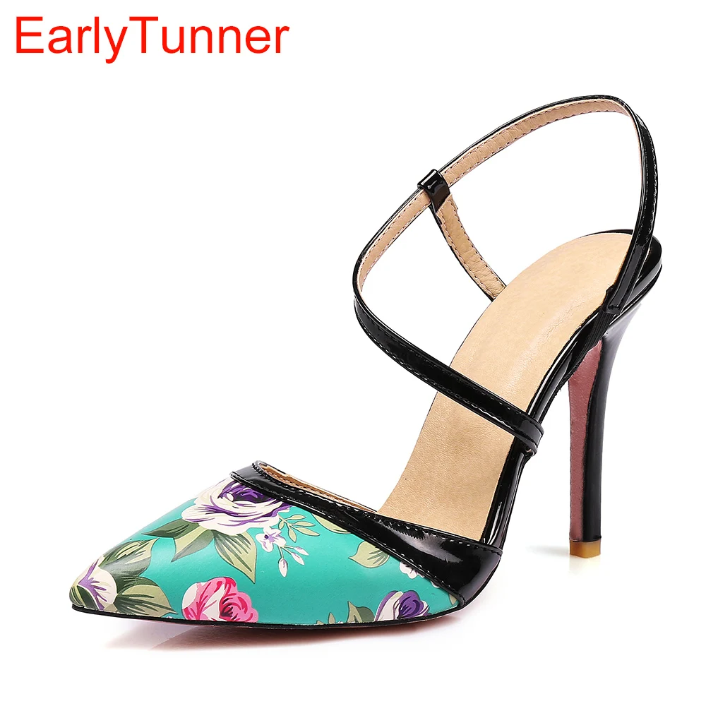 floral slingback pumps