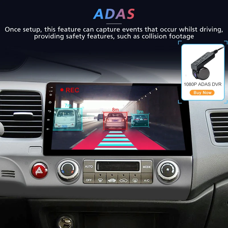 Sale AWESAFE 2 din Android 8.1 Car Radio Multimedia video player gps navigation For Honda Civic 2006 2007 2008 209 2010 2011 dvd 4