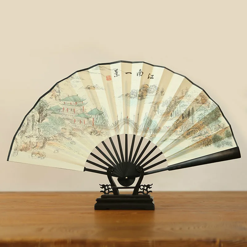 Китайский стиль джентльмен складной ручной вентилятор древний ветер Ремесло складной вентиляторы Abanicos Para Boda Eventail основной Abanico - Цвет: A15