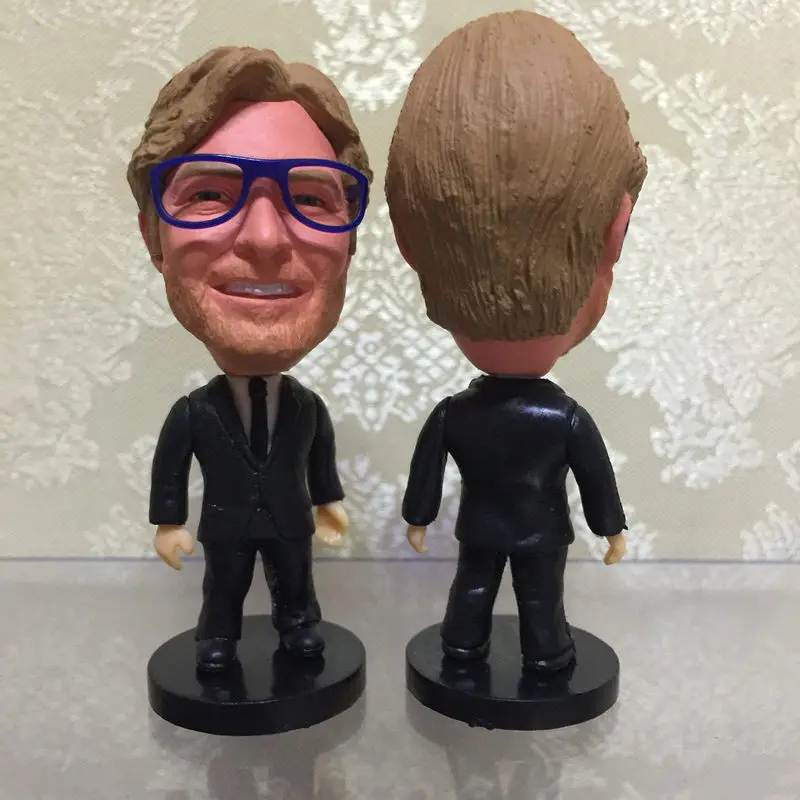 

Soccerwe Football Coach Dolls 6.5 cm Height LIV Jurgen Klopp Figure Black Suit Lovely Gift Collections