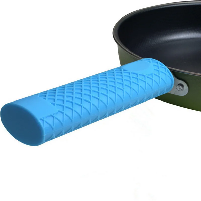 

Kitchen Tool Silicone Panhandle Mitts Cover Insulation Non-slip Handle Set