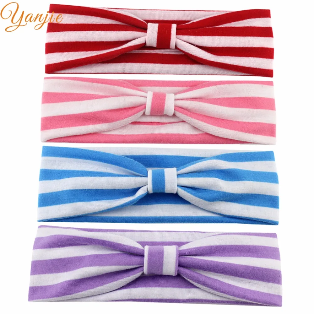 Buy 12pcs/lot Trendy Stripe Cotton Headband with Loop
