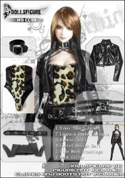 

1:6 Scale Female Sexy Leopard Print Short Jacket Model Buckle Skirt Clothing Set for 12" Woman Action Figure Body