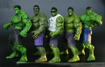 

The Avengers 5Styles Hulk Action Figure PVC Action Figures Toys Real Clothes Ver. Hulk Collectible Model Dolls 26 CM W17