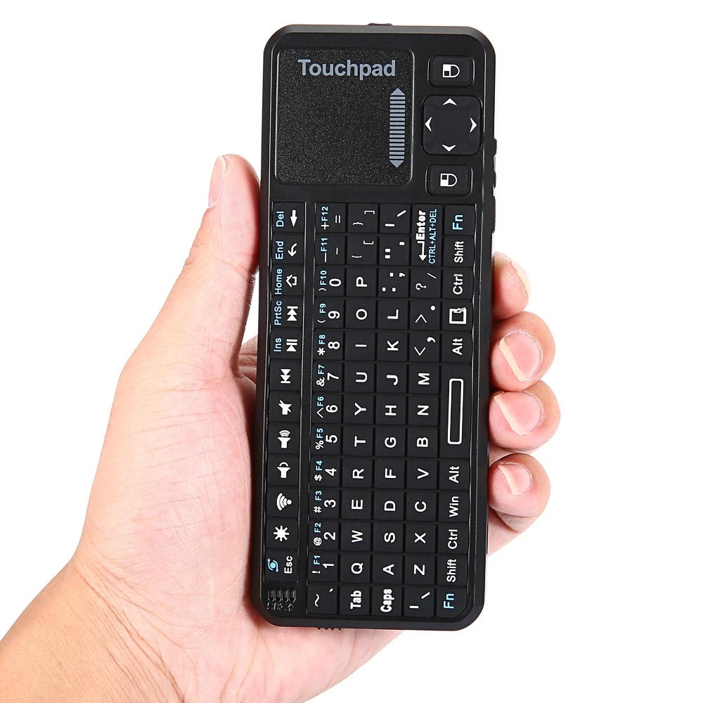 

IPazzPort Mini 2.4Ghz RF Wireless Bluetooth QWERT Keyboard Mouse Touchpad 4 in 1 Touch Pad And Laser Pointer with LED BackLight