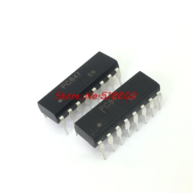 

1pcs/lot PC847 DIP16 SMD16 opto-isolator transistor Photovoltaic PC817 PC817-4 Output line DIP16 new original In Stock