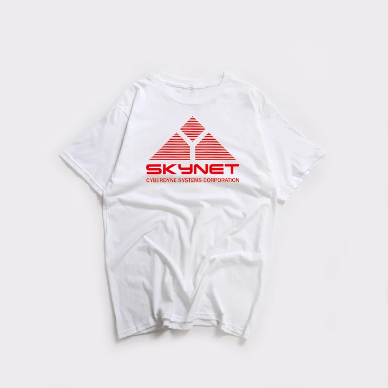

Brand Men T Shirts Science Fiction Film Skynet Cyberdyne Systems Terminator Print T-Shirt Schwarzenegger Summer Cotton Tee Tops