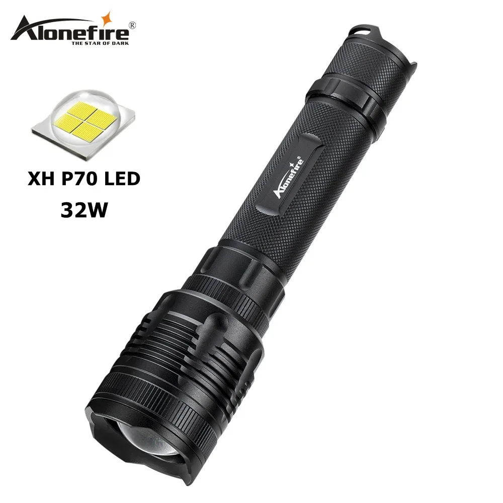 AloneFire H003 XLamp xhp70 32 Вт Мощный тактический светодиодный фонарик с зумом xhp50 фонарь