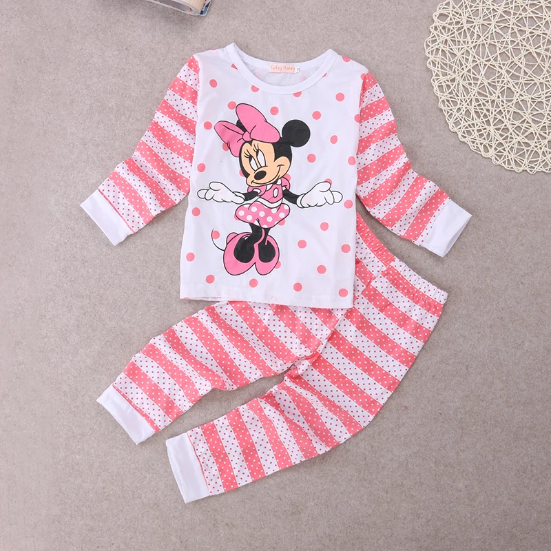 

Baby Girl Clothes Set 2016 Baby Kids Pajamas Set Sleepwear Tops+Pants Size 2T-6T