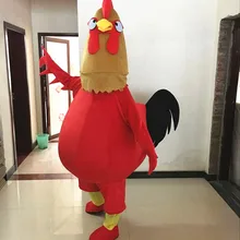 Цыпленок талисман ростовой костюм мультяшный персонаж Костюм Петуха Хэллоуин нарядное платье Рождество Косплей для Хэллоуина вечерние мероприятия