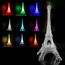 Mini lámpara de iluminación de la Torre Eiffel de moda lámpara de escritorio luz de noche de dormitorio Decoración de mesa lámpara LED romántica atmósfera iluminaciones #1222