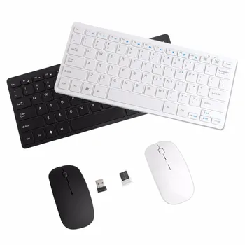 

Wireless 2.4GHz Mini Keyboard Ultra-Thin Mouse Combo Set For Desktops Laptops