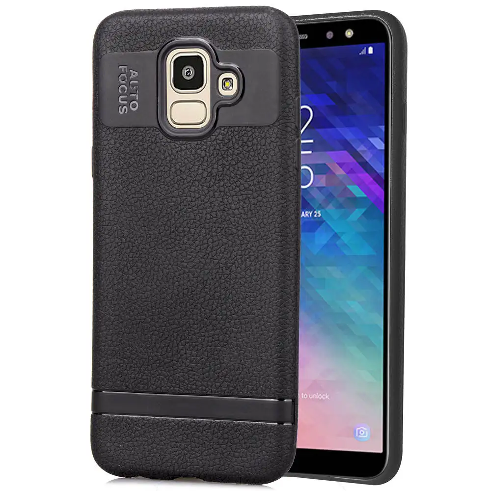 

Leather texture Soft TPU Silicone Cover For Samsung Galaxy J6 2018 Mobile Shockproof Back Case For Samsung J6 2018 Fundas
