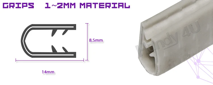 Прочный 47" 1200 см 14x8,5 мм белая отделка резиновый край уплотнение полосы автомобиля капот Запуск окна двери уплотнитель водонепроницаемый столб