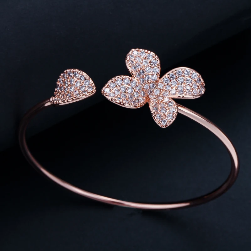 Flower Open Cuff Bangle 2