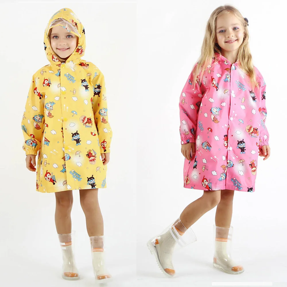 

Cute Baby Raincoat Kids Outdoor Waterproof Yellow Rain Coat Children Impermeable Poncho Boys Girls Rain Jacket Rain Gear R5C084